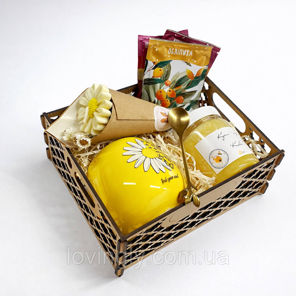 Крафтовий набір "Природна елегантність" з чашкою і медом. Ірпінь - фото 6