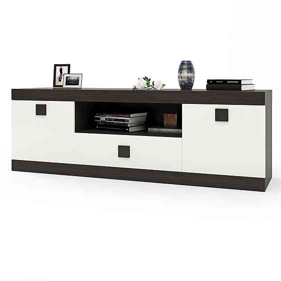 Тумба Эверест ТВ 1500 Соната 150х38х50 венге темный + белый (DTM-2264) Львов