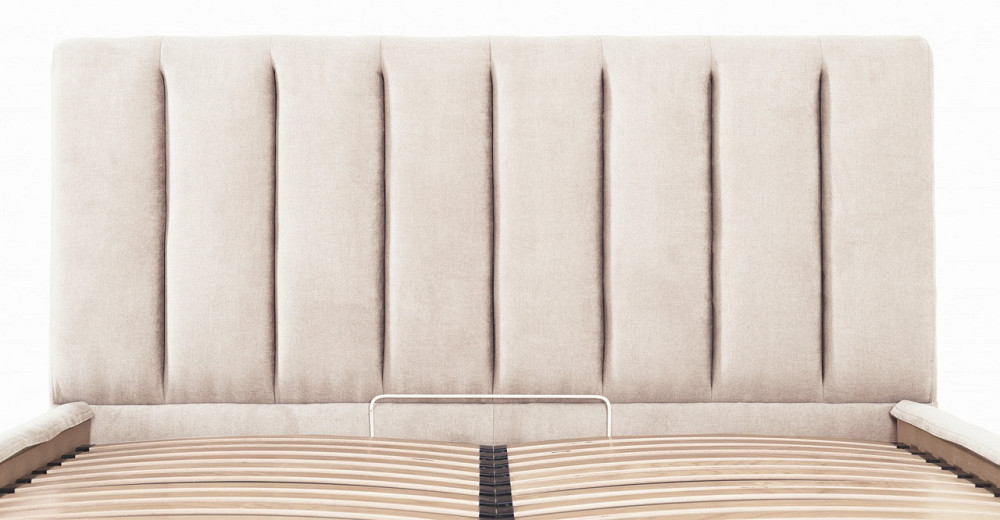 Ліжко Sanam Comfort 140 х 200 см Місті Milk З підйомним механізмом та нішою для білизни Бежевий Дніпро - фото 11