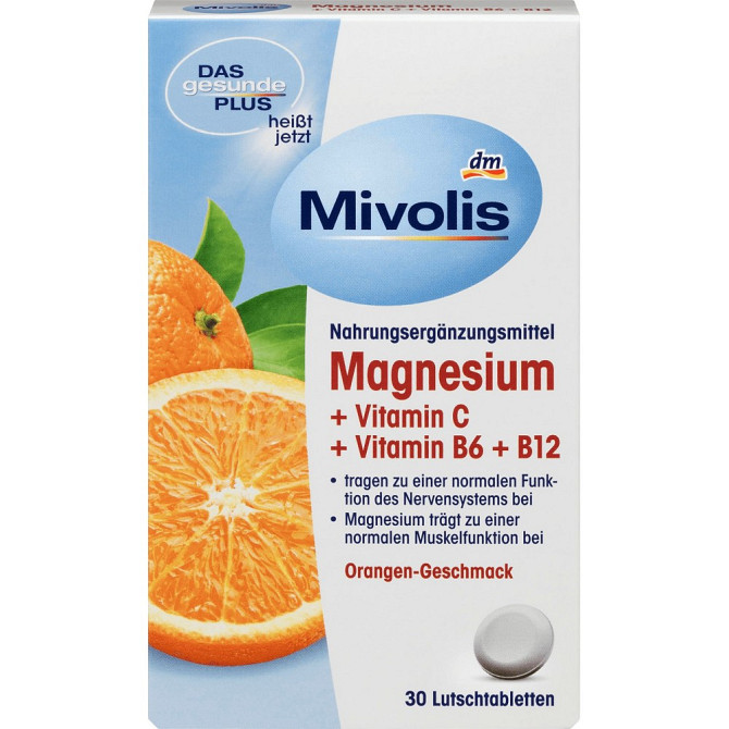 Біологічно активна домішка Mivolis Magnesium + Vitamin C + Vitamin B6 + B12. Львів - фото 1