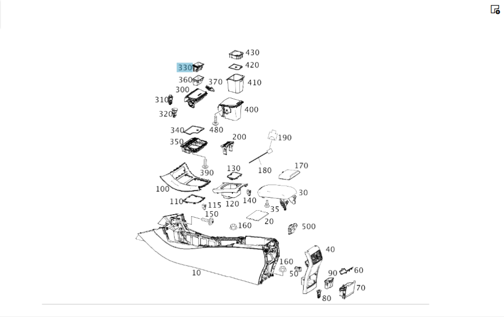 Mercedes-Benz  A1768130002 Вставка попільнички у передній частині підлокітника CLA Shooting Brake X117 CLA C117 GLA X156 A-class W176 Одесса - изображение 2