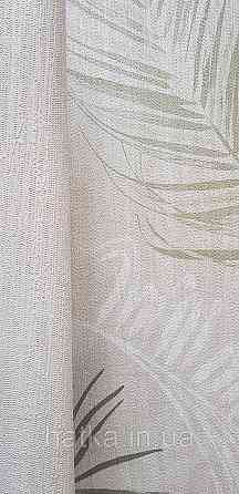 Обои винил на флизелине горячего тиснения DUKA Selective1.06х10 листья папоротника.зеленые на бежевом  DK32250 Киев