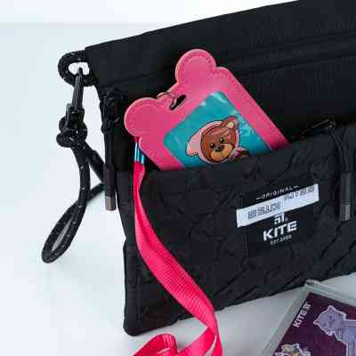 Бейдж Kite вертикальний на шнурку, фуксія (K24-296-4) Вінниця