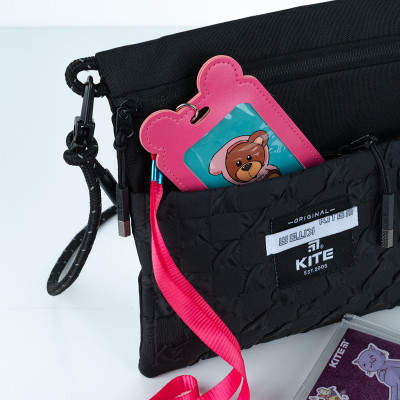 Бейдж Kite вертикальный на шнурке, фуксия (K24-296-4) Винница - изображение 5