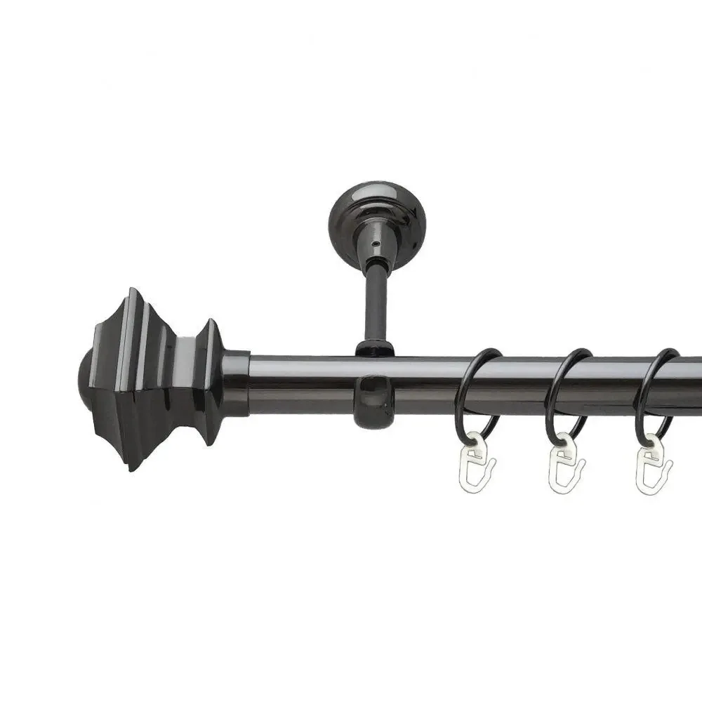 Карниз Orvit Борджеза металевий однорядний відкритий Онікс 25 мм 240 см (6706544) Львів - фото 1