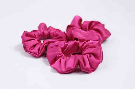 Гумка для волосся шовкова Малиновий Харків