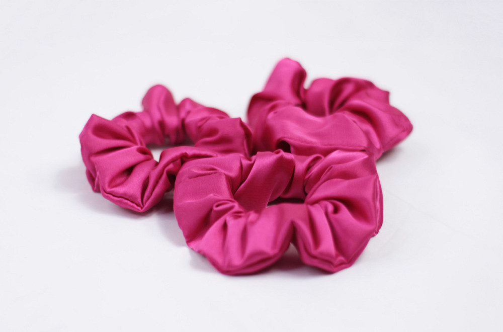 Гумка для волосся шовкова Малиновий Харків - фото 1