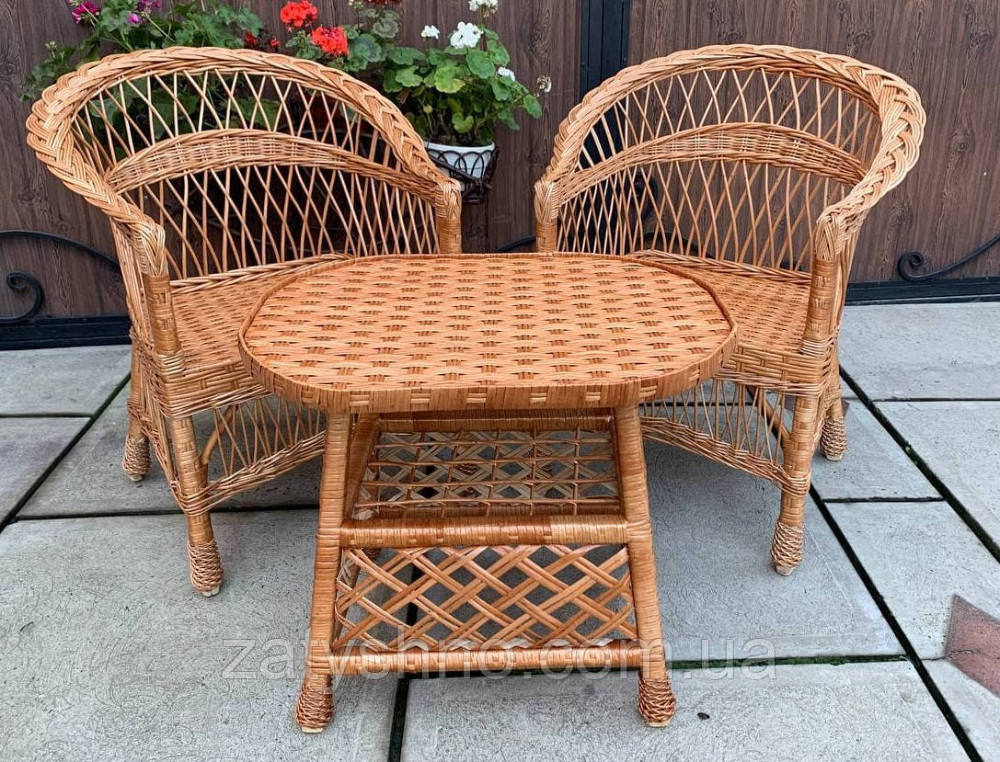 Набор плетеной мебели из двух кресел и стола Киев - изображение 6