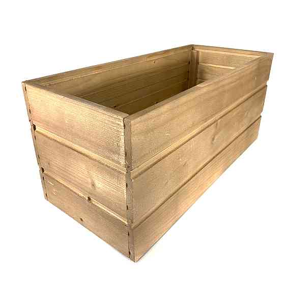 Ящик садовый декоративный для цветов или для хранения вещей из натурального дерева 55х24,5х24,5 см. Каменец-Подольский