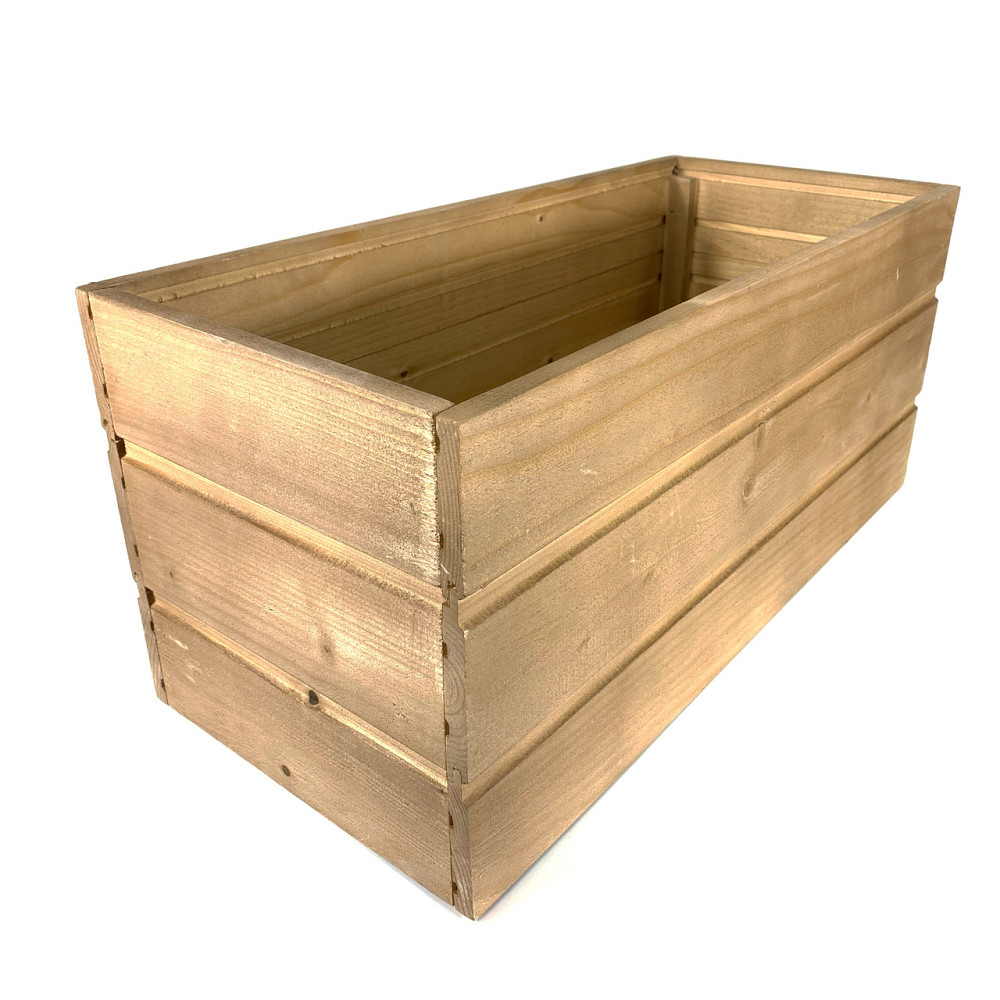 Ящик садовий декоративний для квітів або для зберігання речей з натурального дерева 55х24,5х24,5 см Кам'янець-Подільський - фото 1