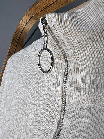 Платье женское My fashion 2024120 свитер ворот стойкая молния длинное one size светло бежевое, світл Одесса - изображение 10