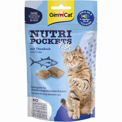 Лакомство для котов GimCat Nutri Pockets Fish Тунец 60 г (4002064419633) Винница - изображение 4