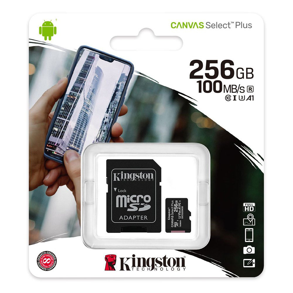 Картка пам'яті Kingston Canvas Select Plus microSDXC+SD-адаптер SDCS2/256GB (256GB, Class10, UHS-I, 100/85мБ/с) Миколаїв - фото 5