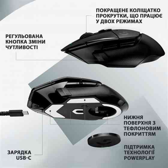 Миша бездротова Logitech G502 X Lightspeed Black (910-006180) Чорний Харків