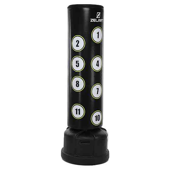 Мешок боксерский напольный водоналивной Zelart BO-9658 черный-белый Киев