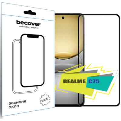 Скло захисне BeCover Realme C75 Black (713034) Вінниця