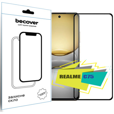 Скло захисне BeCover Realme C75 Black (713034) Вінниця - фото 1