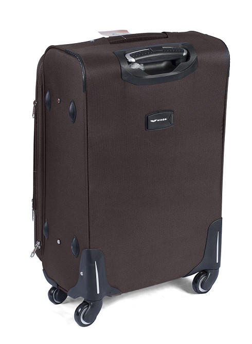 Валіза тканинна WINGS 1706 мала 55 см коричнева 4 колеса Київ - фото 7