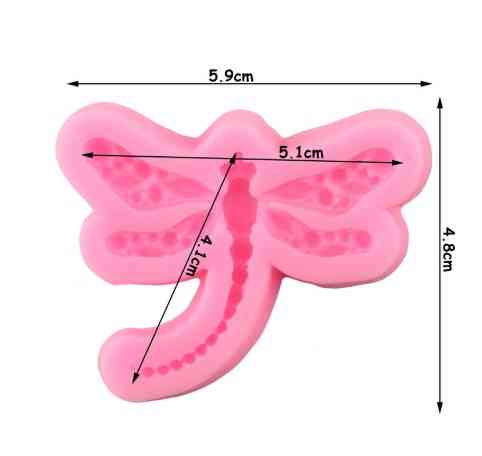 Молд силиконовый Стрекоза 59 на 48 мм розовый Киев