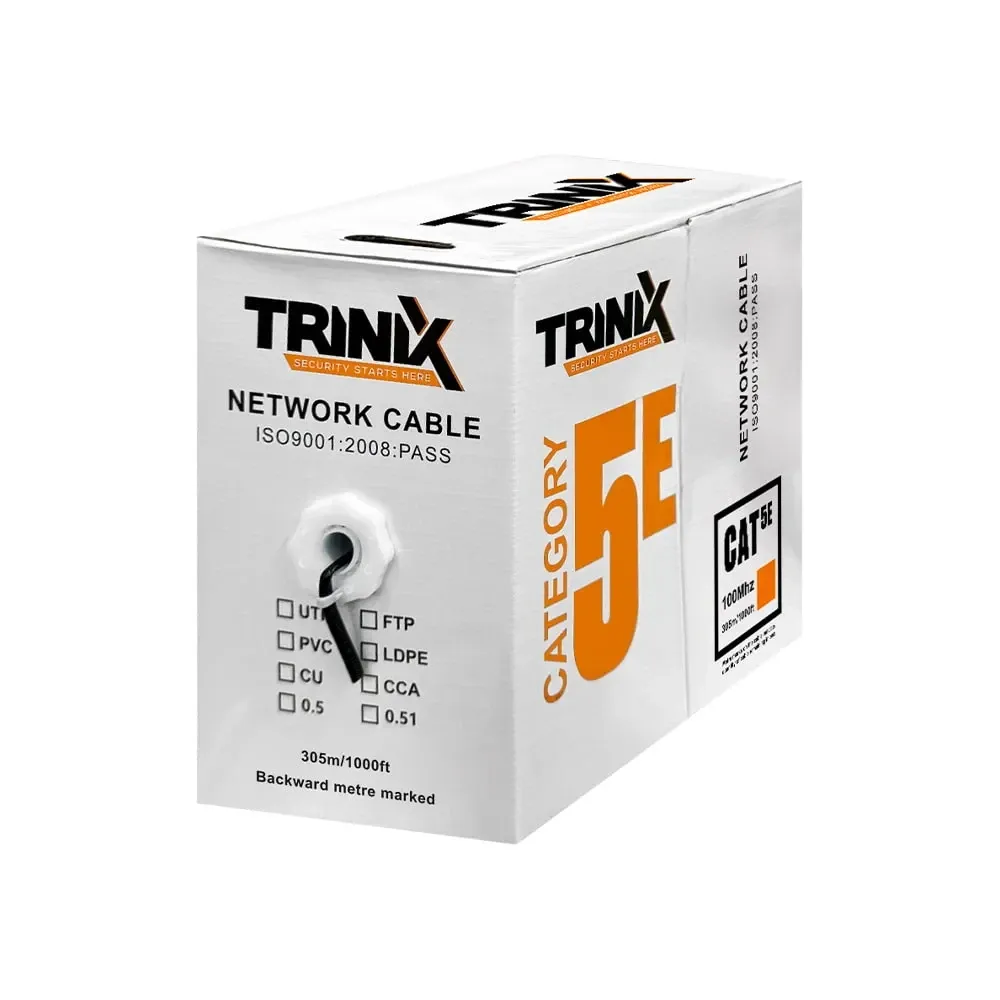 Кабель вита пара UTP CAT5E CCA 0.51mm PVC Indoor Trinix 305m (33-00187) Київ - фото 7