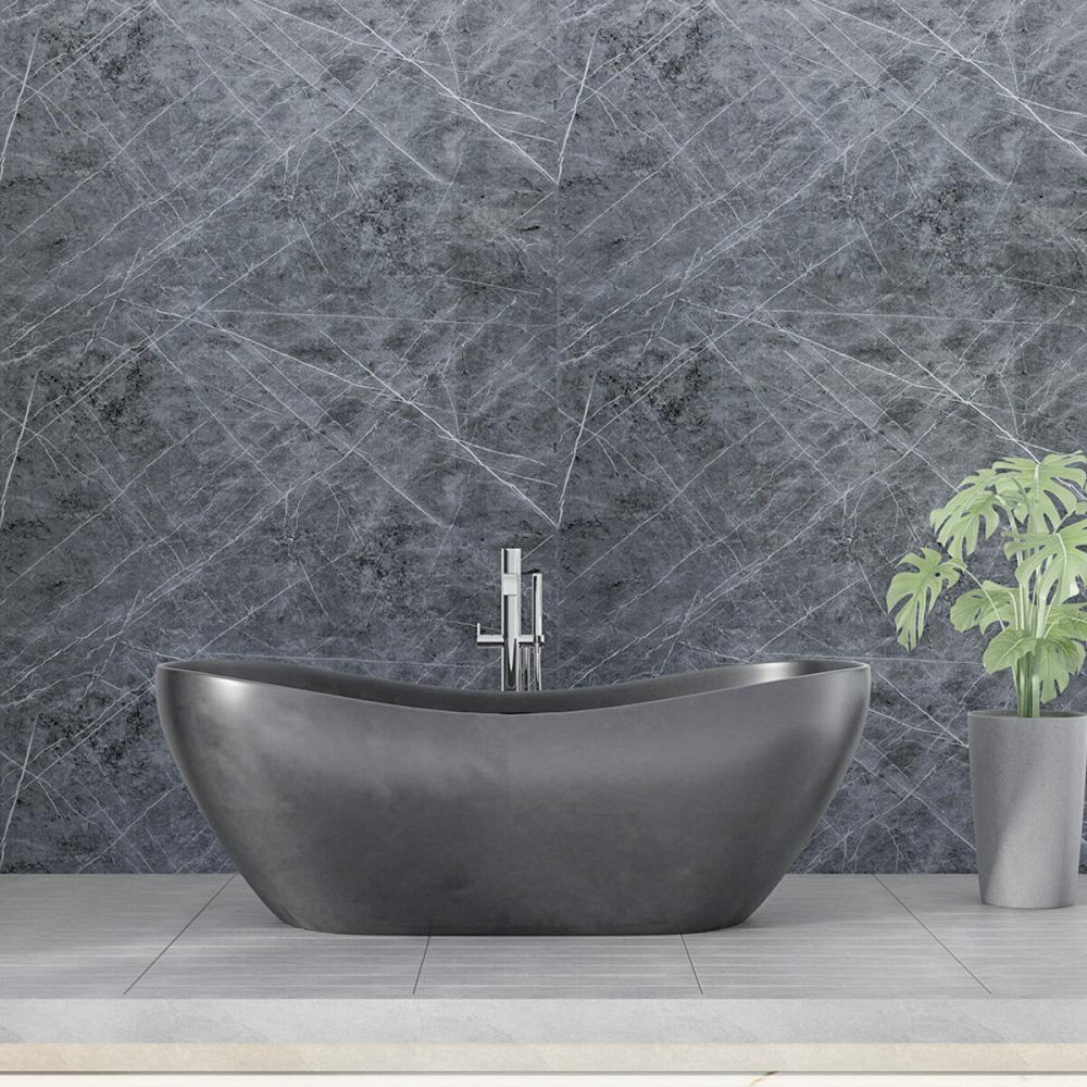 Декоративная ПВХ плита 1,22м х 2,44м х 3мм Серый натуральный мрамор SW-00001406 Киев - изображение 7