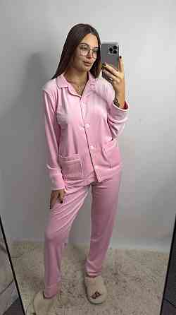 Костюм из плюшевого велюра на пуговицах с двумя карманами XS Зефирный Харьков