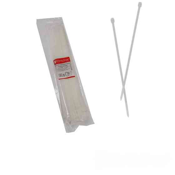 Стяжка кабельная 5х350 мм, 100 шт, белый Днепр