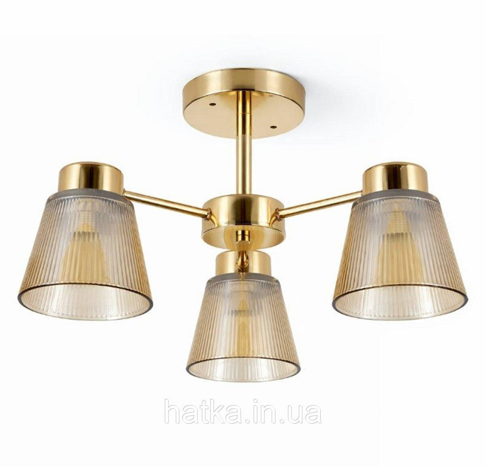 Люстра потолочная на 3 плафона VALESO XL25803-3 для спальни и гостиной Золото XL25803-3 Киев - изображение 1