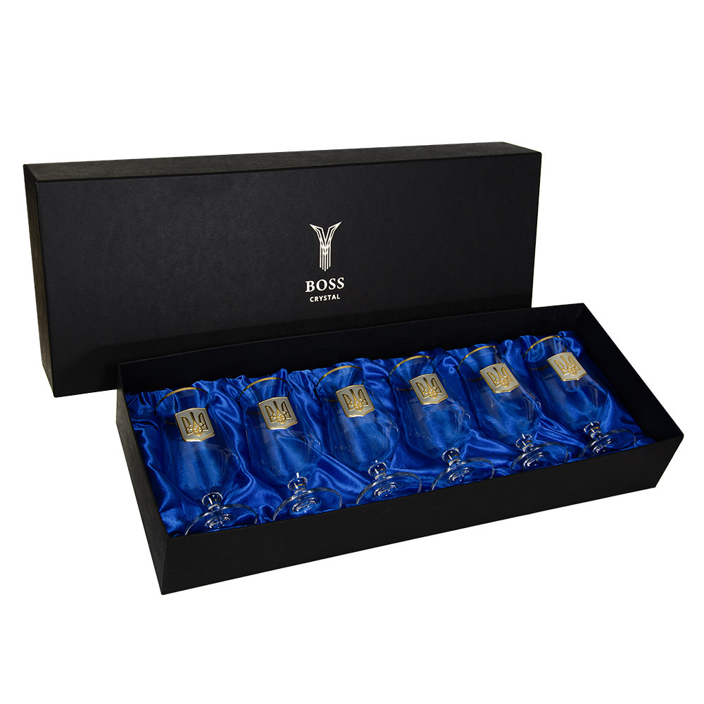 Набір для пива “ТРИЗУБ” 470 мл, кришталь, золото Рівне - фото 1