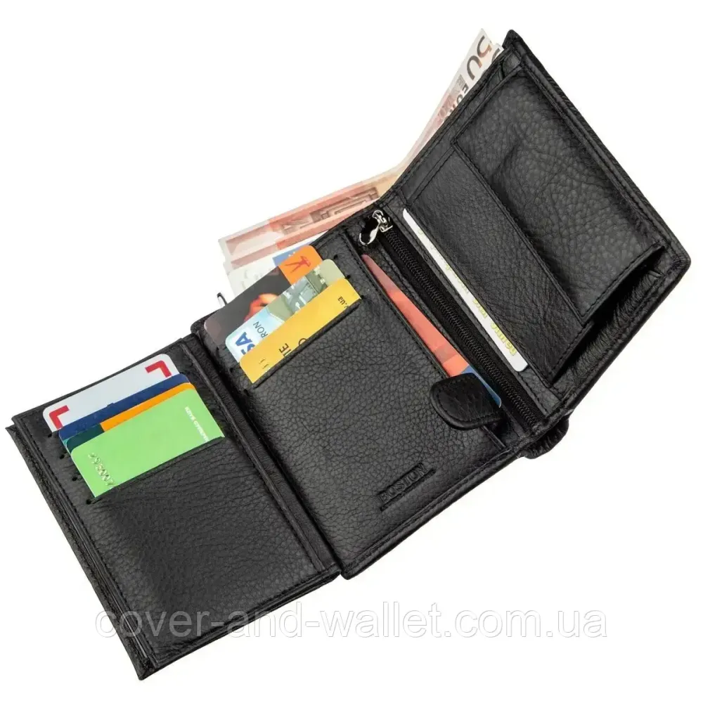 Чоловічий шкіряний гаманець без застібки вертикального типу ST Leather 380 Київ - фото 6