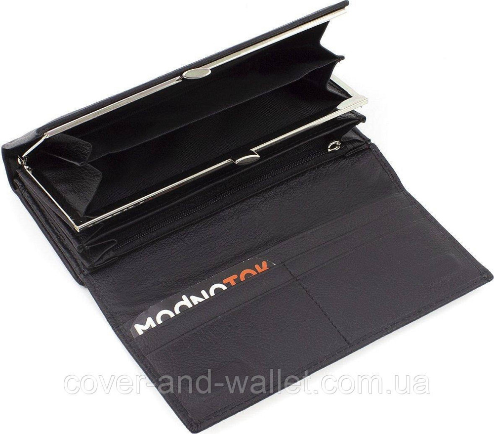 Женский кожаный кошелёк с визитницей из натуральной кожи на магнитной застежке Marco Coverna Киев - изображение 8