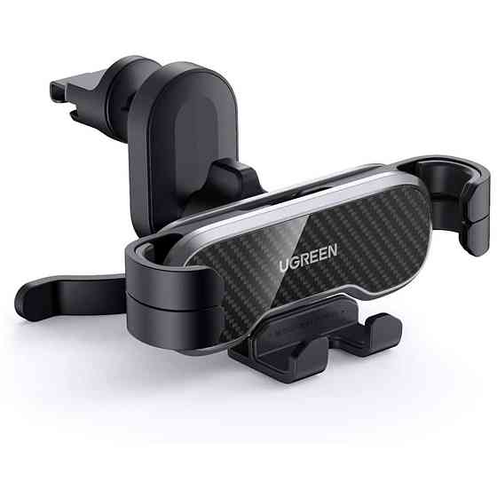 Автодержатель для телефона UGREEN LP228 Gravity Drive Air Vent Car Mount Phone Holder With Arc-Shaped mounting clip Black Киев