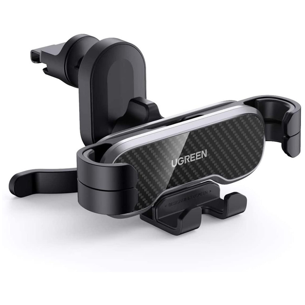 Автодержатель для телефона UGREEN LP228 Gravity Drive Air Vent Car Mount Phone Holder With Arc-Shaped mounting clip Black Киев - изображение 3