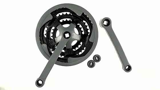 Звезды велосипедные (передние) 28/38/48T (+2 шатуна L- 20 см, квадрат, серые, с защитой) Мукачево