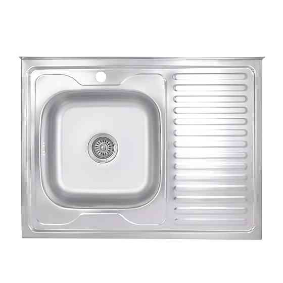 Кухонная мойка Brinex 6080-L 0,6 мм Satin (BRIN6080LSAT06) Киев