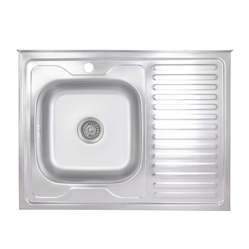 Кухонная мойка Brinex 6080-L 0,6 мм Satin (BRIN6080LSAT06) Киев - изображение 1
