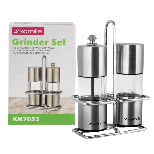 Набір млинків для спецій 2шт з підставкою KAMILLE 7052 Житомир - изображение 6