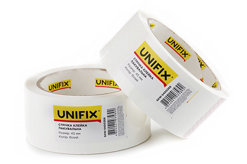 Стрічка клейка упаковкова біла 45 мм 200 SKW-5400266 UNIFIX Рівне - фото 1