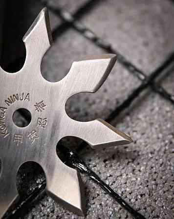 Металева зірочка Сюрикен Silver NINJA silver ПП7695 Одеса