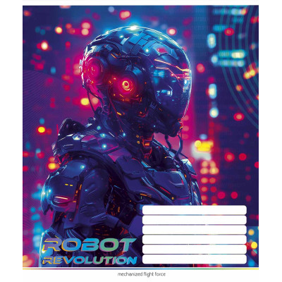 Тетрадь Школярик Robot Revolution 24 листа линия (024-3522L) Винница - изображение 4
