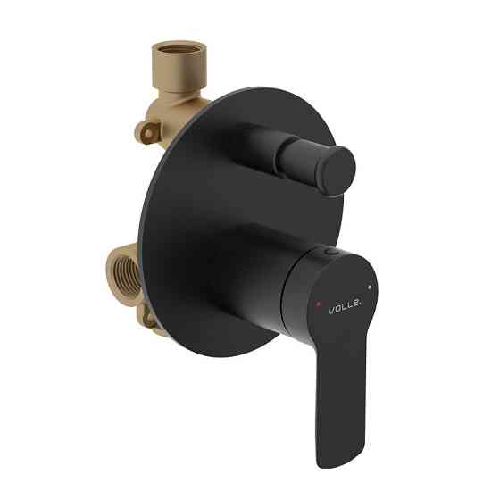 Змішувач прихованого монтажу VOLLE LIBRA de la noche на 2 споживачі чорний Київ