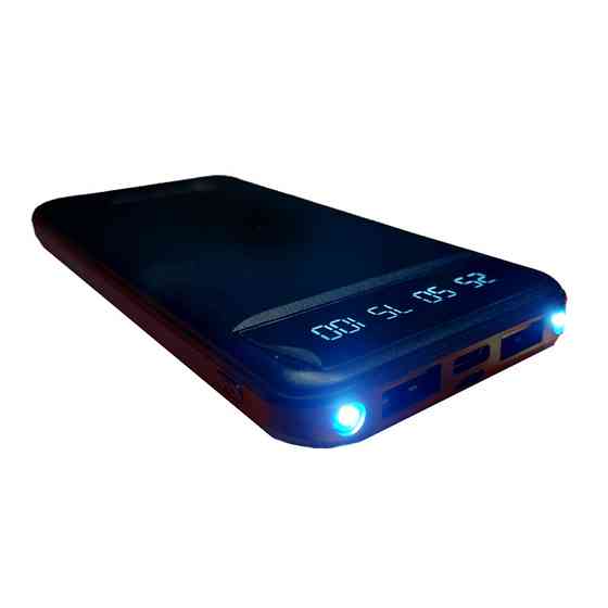 Power Bank 10000 mAh с фонариком type-c черный Днепр