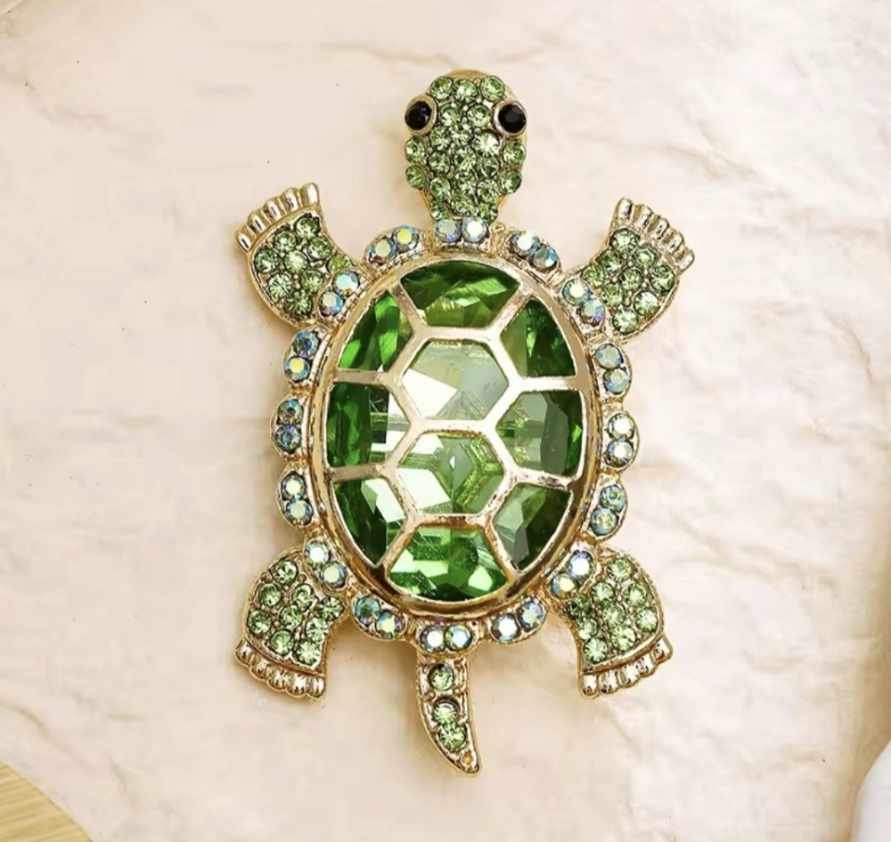 Брошка "Черепашка" Зелений (0225) Сміла - фото 4