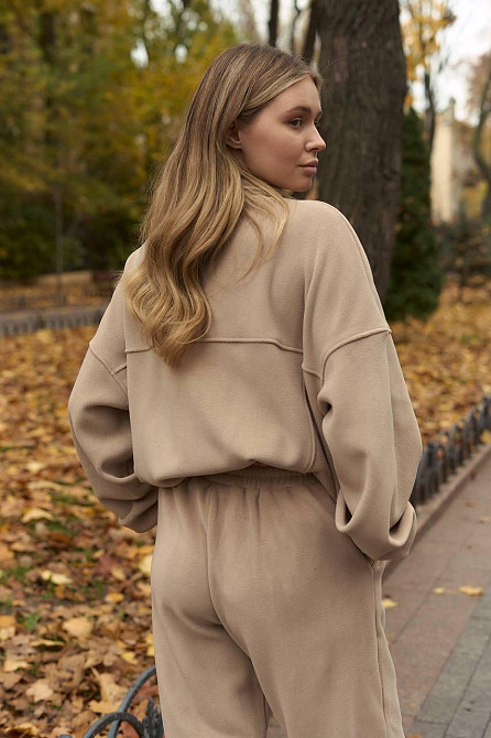 Женский теплый прогулочный костюм двойка двусторонний полар флис Одесса - изображение 8