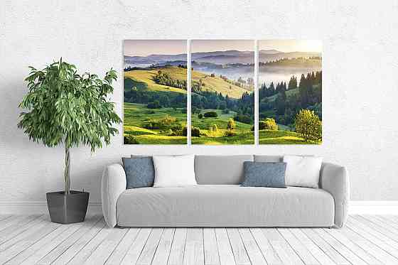 Модульная картина в гостиную / спальню  Краєвид гір    ART-030_3A 70х130 см Киев