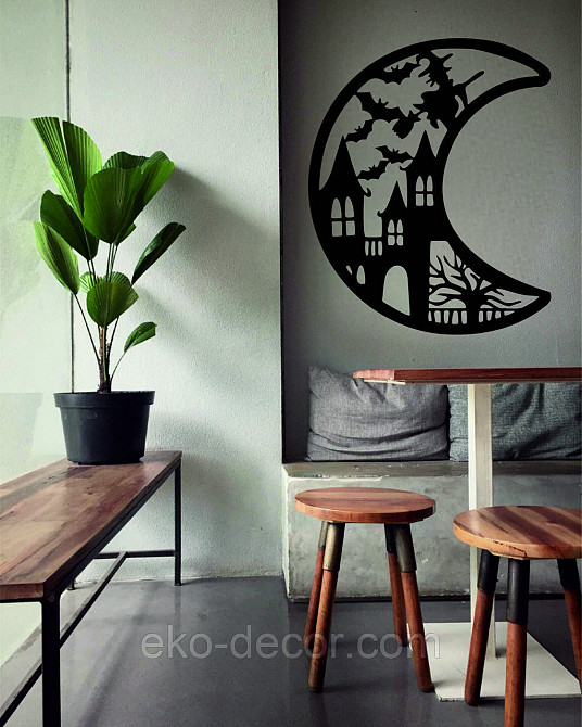 Декоративне настінне Панно «Хеллоуїн», Декор на стіну 70*57 см, Чорний Київ - фото 3