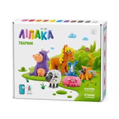 Набір для творчості Lipaka Тварини Меганабір пластиліну самозагуст. (15012-UA01) Вінниця