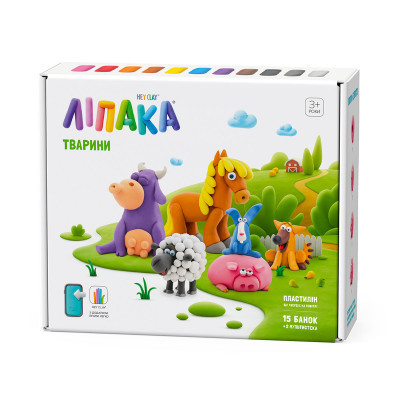 Набір для творчості Lipaka Тварини Меганабір пластиліну самозагуст. (15012-UA01) Вінниця - фото 1