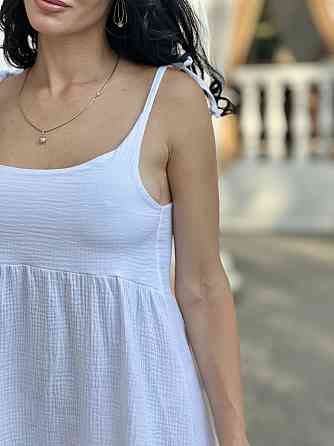 Летнее платье сарафан из муслина на бретельках Caramel 42-44, Белый Киев