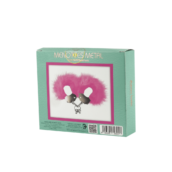 Наручники металлические Adrien Lastic Handcuffs Pink с розовой пушистой отделкой Sex Aura Киев